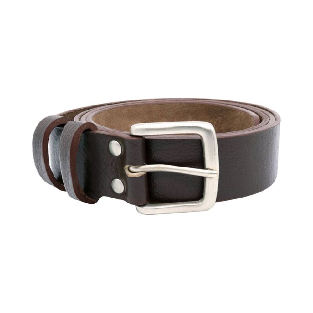 Duke Mens D555 Liam Leather Square Buckle Belt / Brown